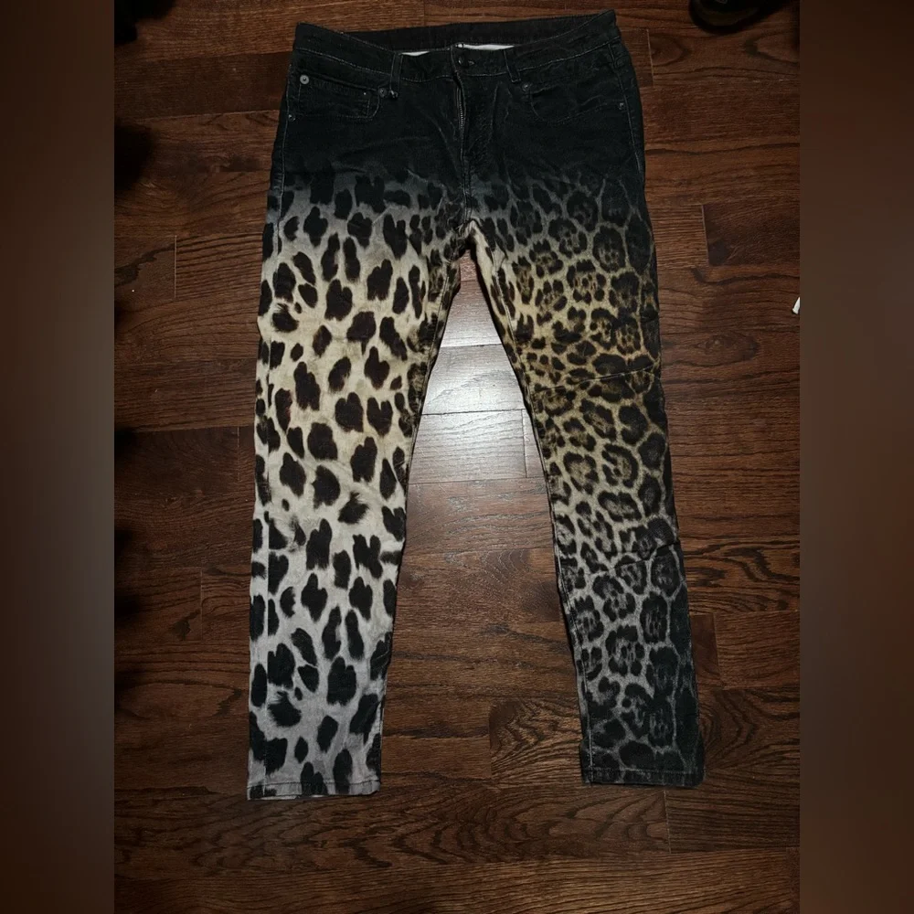R13 Leopard Ombre jeans - Picture 2 of 7